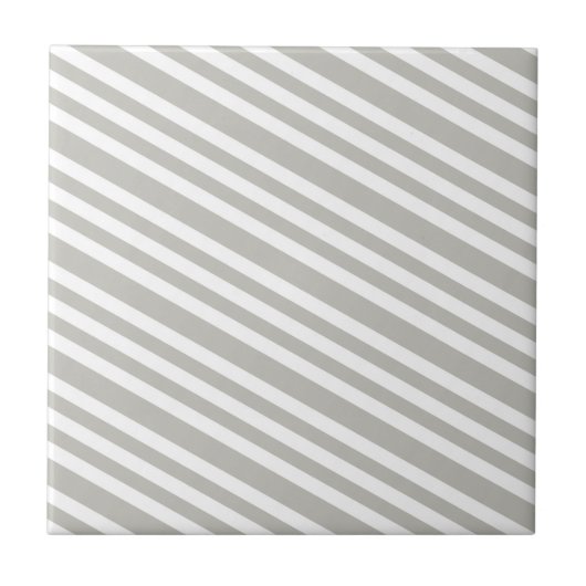 Ceramic Tile Grey & White Stripe タイル (正面)