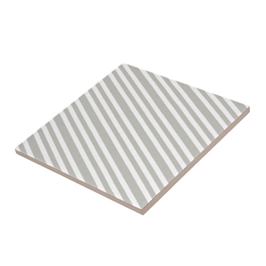 Ceramic Tile Grey & White Stripe タイル (側面)