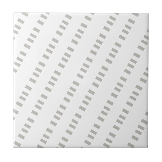 Ceramic Tile Grey & White Stripe タイル (正面)