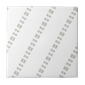 Ceramic Tile Grey & White Stripe タイル (正面)