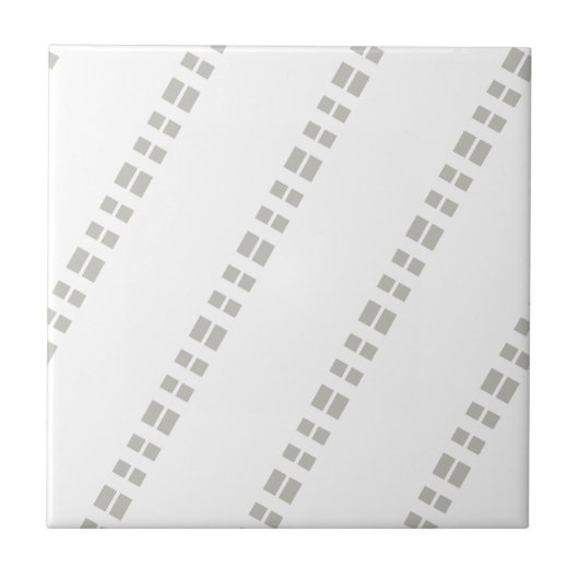 Ceramic Tile Grey & White Stripe タイル (正面)
