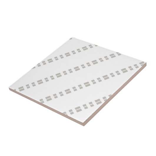 Ceramic Tile Grey & White Stripe タイル (側面)