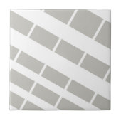 Ceramic Tile Grey & White Stripe タイル (正面)