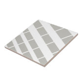 Ceramic Tile Grey & White Stripe タイル (側面)