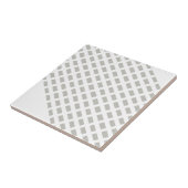 Ceramic Tile Grey & White Stripe Square タイル (側面)