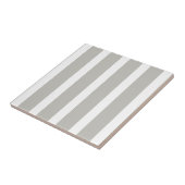 Ceramic Tile Grey & White Stripe Square タイル (側面)