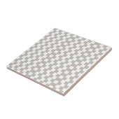 Ceramic Tile Grey & White Stripe Square タイル (側面)