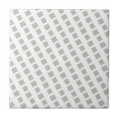 Ceramic Tile Grey & White Stripe Square タイル (正面)