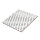 Ceramic Tile Grey & White Stripe Square タイル (側面)