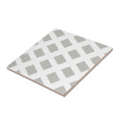 Ceramic Tile Grey & White Stripe Square タイル (側面)