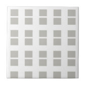 Ceramic Tile Grey & White Stripe Square タイル (正面)
