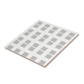 Ceramic Tile Grey & White Stripe Square タイル (側面)