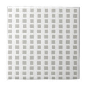 Ceramic Tile Grey & White Stripe Square タイル (正面)