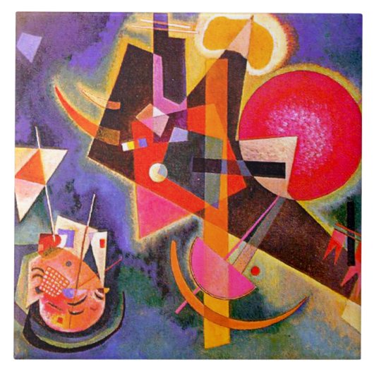 CERAMIC TILE - "In Blue" - Wassily Kandinsky タイル (正面)