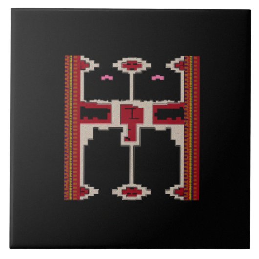 Ceramic Tile Inspired by Art of Borneo タイル (正面)