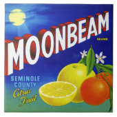 CERAMIC TILE - "Moonbeam Produce" - 木箱ラベル タイル (正面)