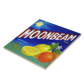 CERAMIC TILE - "Moonbeam Produce" - 木箱ラベル タイル (側面)