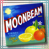 CERAMIC TILE - "Moonbeam Produce" - Crate Label  タイル