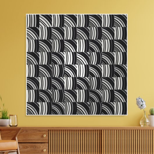 Ceramic Tile Pattern キャンバスプリント (インサイチュ (リビング))