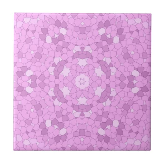 Ceramic Tile pink mosaic タイル (正面)