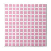 Ceramic Tile Pink Stripe Square タイル (正面)