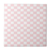 Ceramic Tile Pink & White Square タイル (正面)