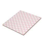 Ceramic Tile Pink & White Square タイル (側面)