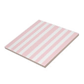 Ceramic Tile Pink & White Stripe タイル (側面)
