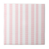 Ceramic Tile Pink & White Stripe タイル (正面)