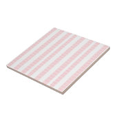 Ceramic Tile Pink & White Stripe タイル (側面)