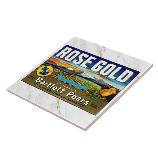 CERAMIC TILE - ''Rose Gold'' - Crate Label タイル (側面)