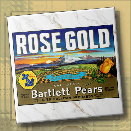 CERAMIC TILE - ''Rose Gold'' - Crate Label タイル