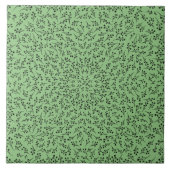 Ceramic Tile Sage Green Botanical Vine Decor タイル (正面)