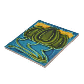 Ceramic Tile - Yellow Flowers Art Nouveau タイル (側面)