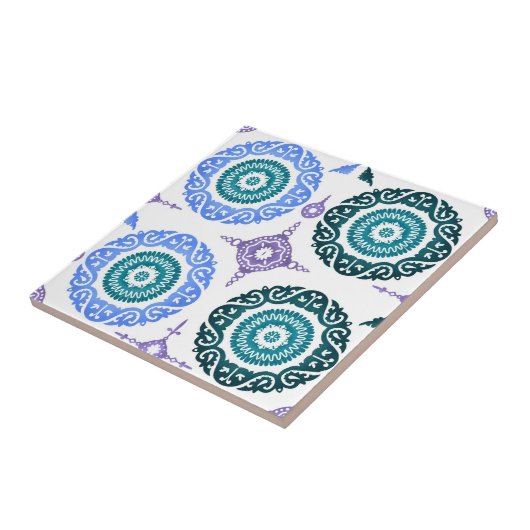 Ceramic Wall Tile – Portuguese Blue & Teal. タイル (側面)