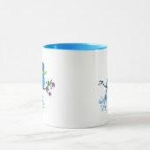 Ceramic Whimsical Blue Birds Mug マグカップ (中央)