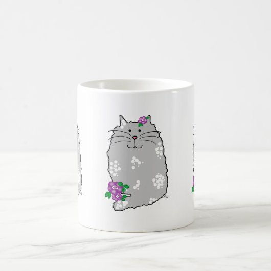 Ceramic Whimsical Cat Mug コーヒーマグカップ (中央)