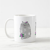 Ceramic Whimsical Cat Mug コーヒーマグカップ (左)