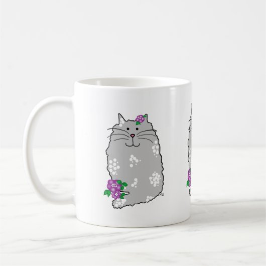Ceramic Whimsical Cat Mug コーヒーマグカップ (左)