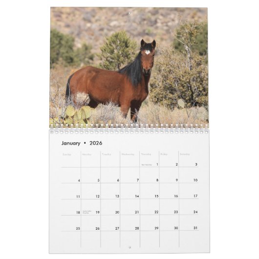 Cerbat Wild Horses Calendar カレンダー (1月 2026)