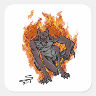 Cerberus Squareステッカー スクエアシール