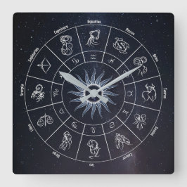cercle astrologique スクエア壁時計