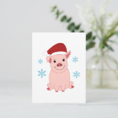 Cerdito navideño sonriente シーズンポストカード (スタンド正面)
