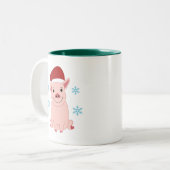 Cerdito navideño sonriente ツートーンマグカップ (正面左)
