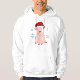 Cerdito navideño sonriente パーカ