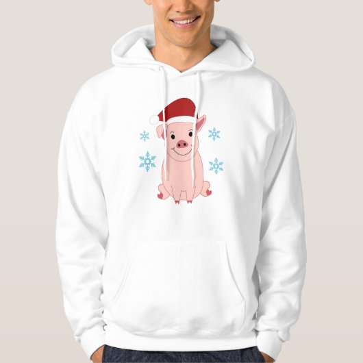 Cerdito navideño sonriente パーカ (正面)
