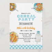 Cereal Birthday party invitation 招待状 (正面)