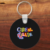Cereal Killer Food Lover Ironic Funny Breakfast Pu キーホルダー (正面)