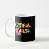 Cereal Killer Food Lover Ironic Funny Breakfast Pu コーヒーマグカップ (左)