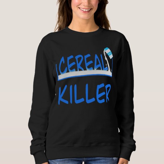 Cereal Killer Funny Breakfast Pun Design スウェットシャツ (正面)